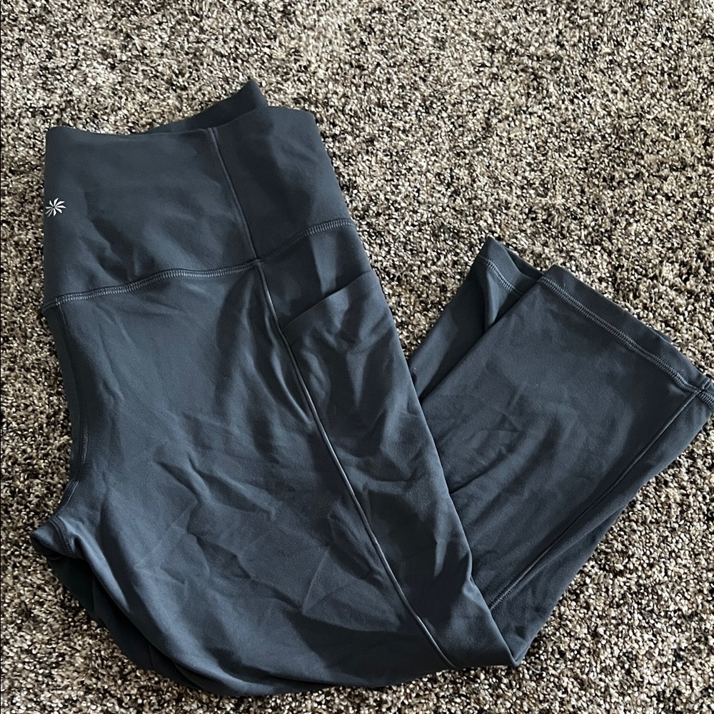 Athleta Charcoal Capri Leggings with Pockets
